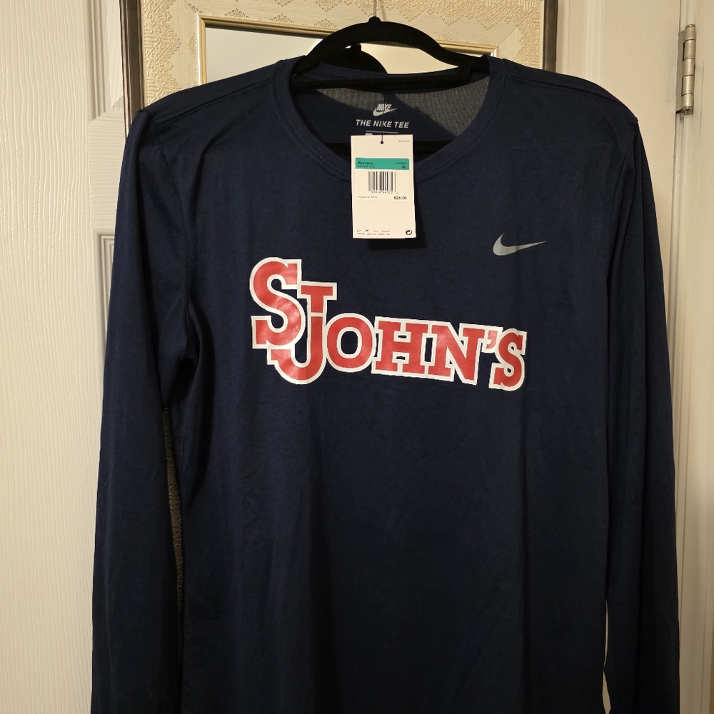 Nike Navy Long Sleeve with St. John's Logo